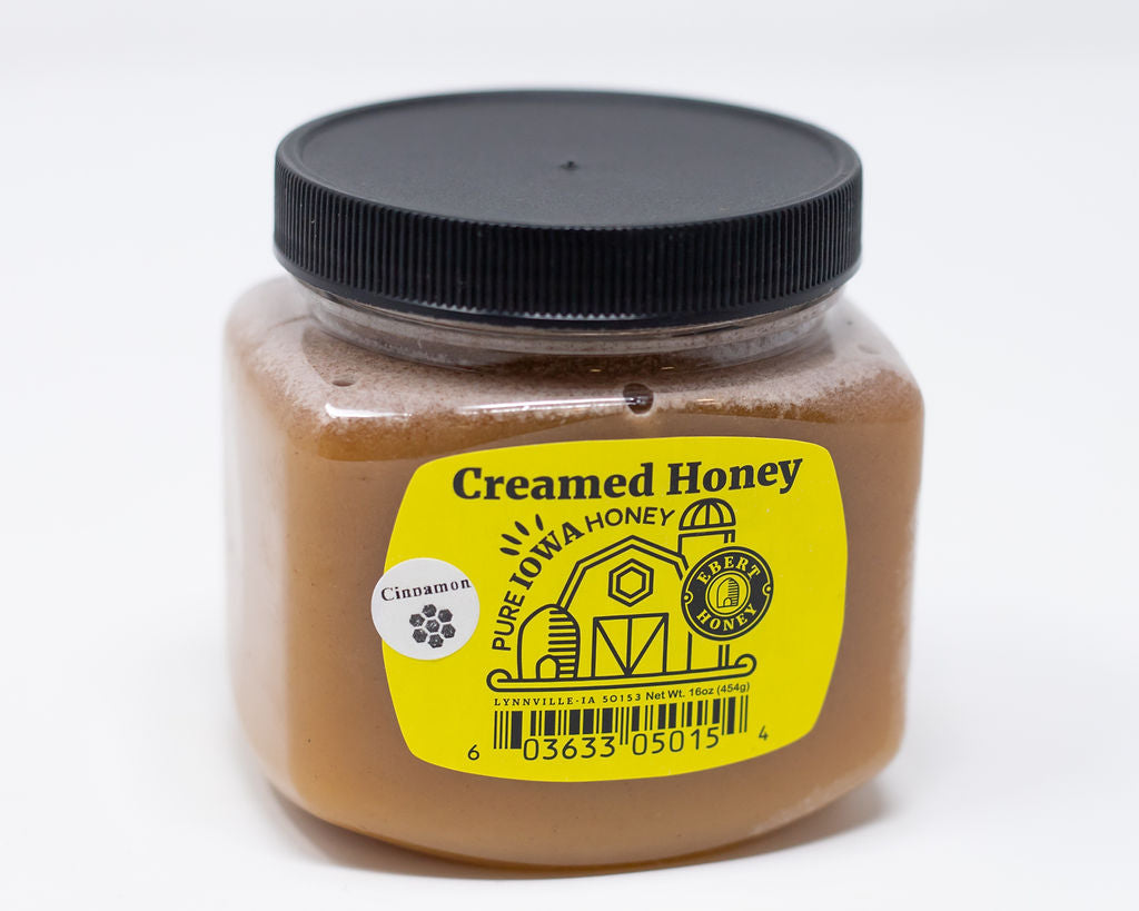 16 oz Cinnamon Creamed Honey Ebert Honey Store