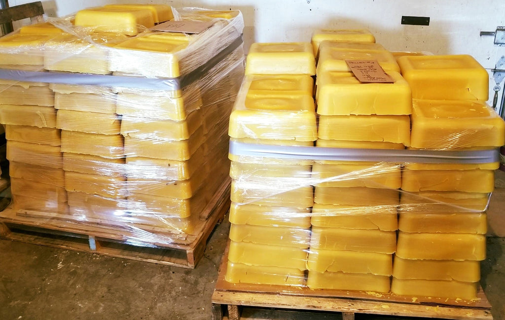 Pallet of beeswax